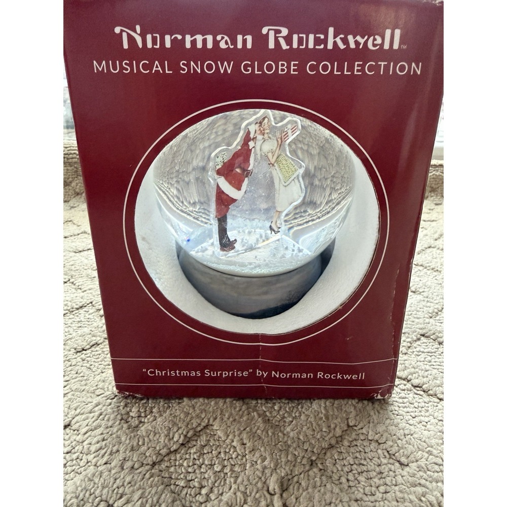 Northlight Norman Rockwell 'Christmas Surprise' Snow Globe Musical